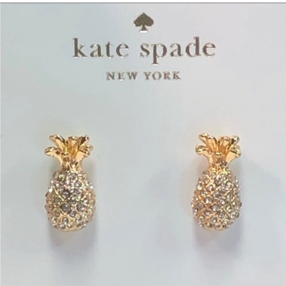 KATE SPADE BY THE POOL GOLD PAVE PINEAPPLE New With Tags Dust bag included - Picture 4 of 5